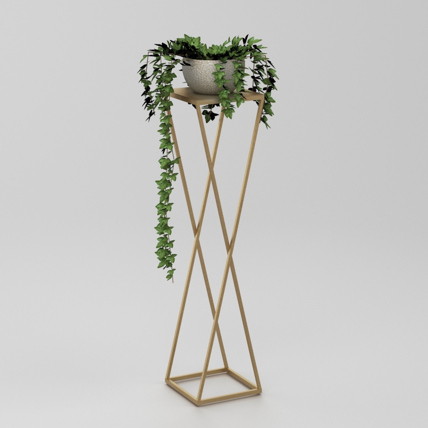 Flower stand 100x24 cm gold