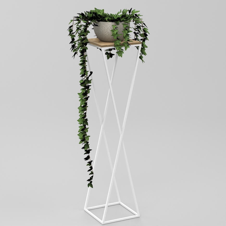 Flower stand 100x24 cm white