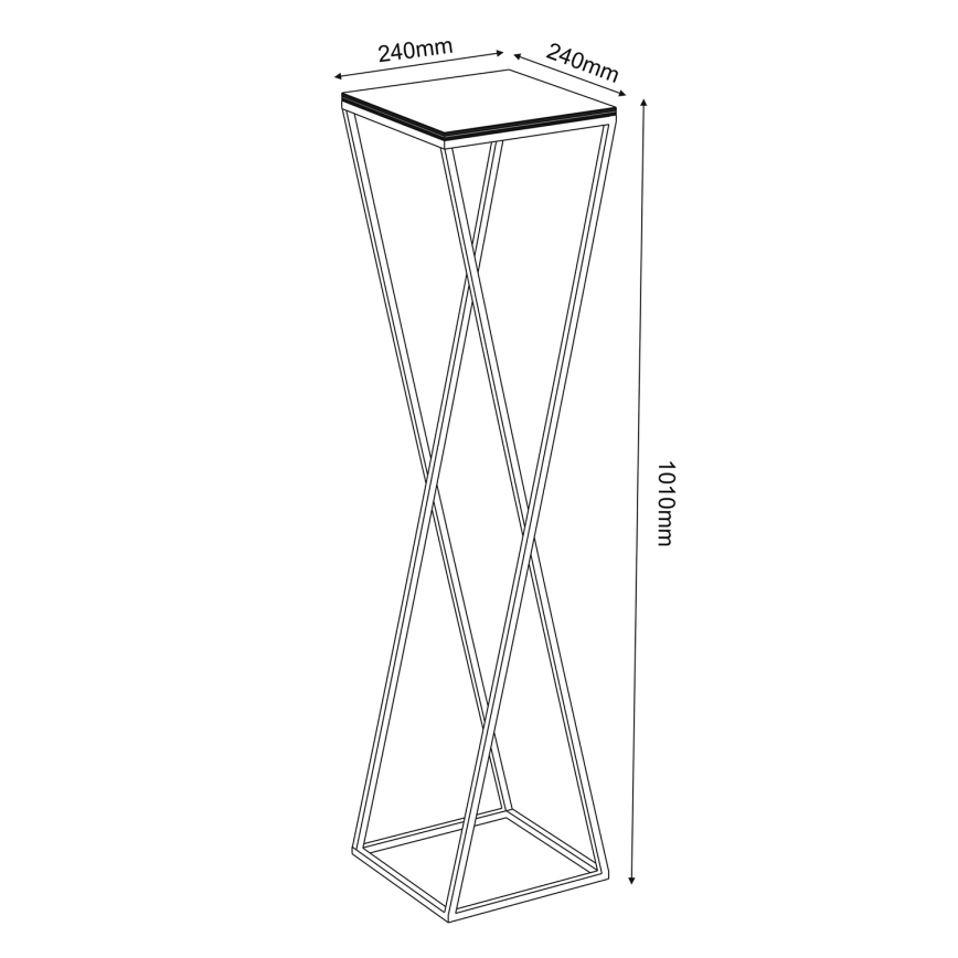 Flower stand 100x24 cm white