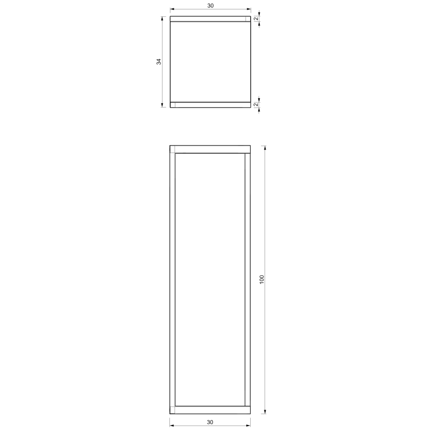 Flower stand 100x30x34 cm black