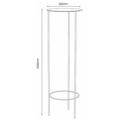 Flower stand 100x32 cm black