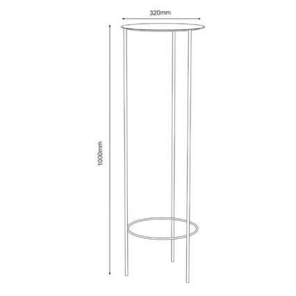 Flower stand 100x32 cm gold