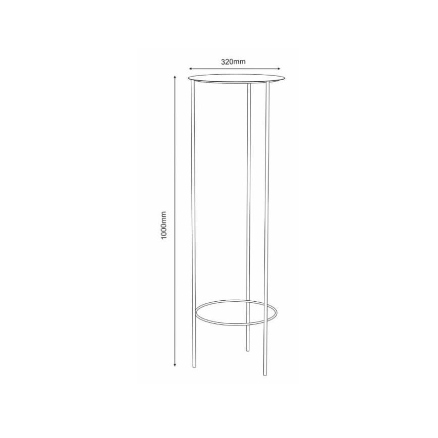 Flower stand 100x32 cm gold