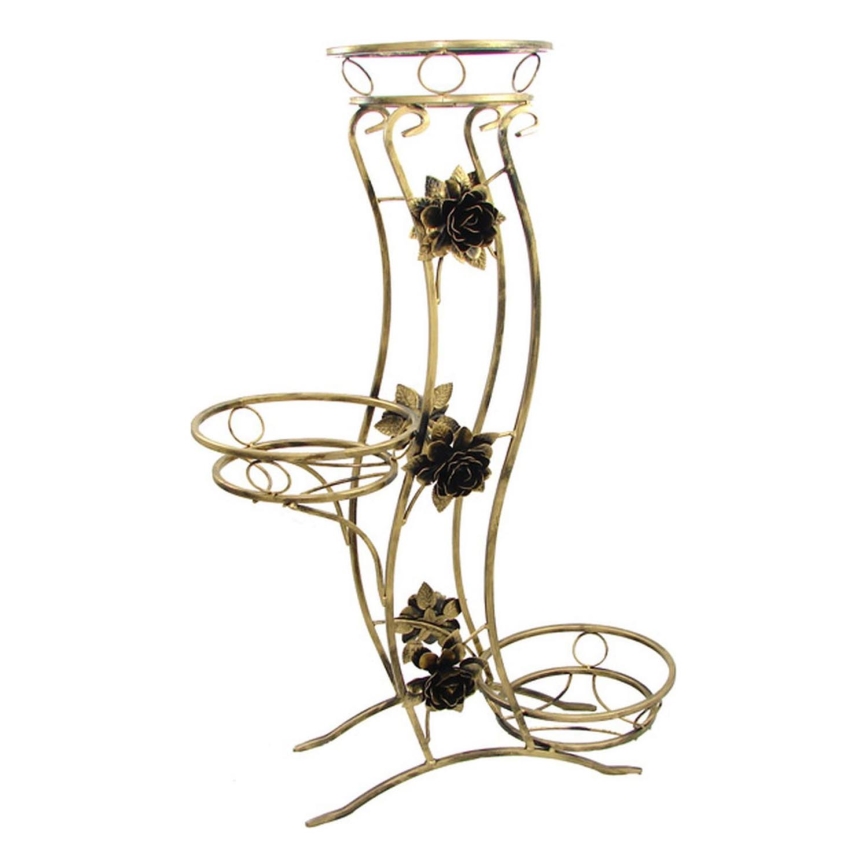Flower stand 100x70 cm gold