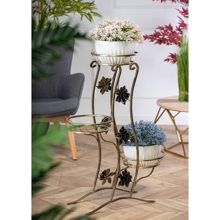 Flower stand 100x70 cm gold