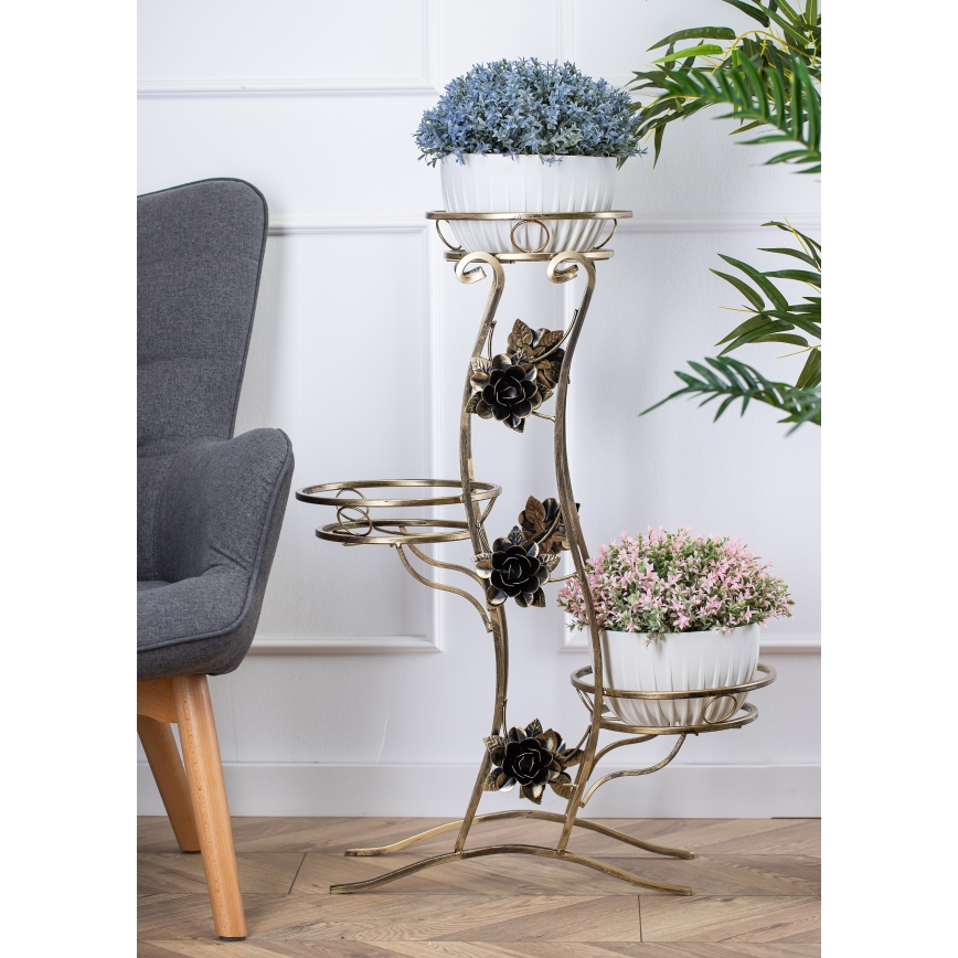Flower stand 100x70 cm gold