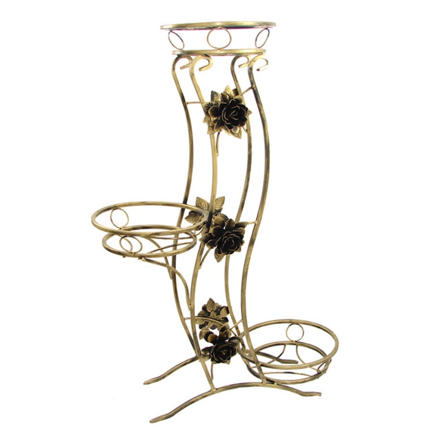 Flower stand 100x70 cm gold