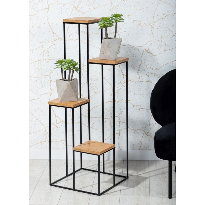 Flower stand 110x40 cm black/brown