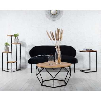 Flower stand 110x40 cm black/brown