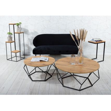 Flower stand 110x40 cm black/brown