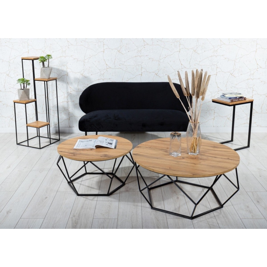 Flower stand 110x40 cm black/brown