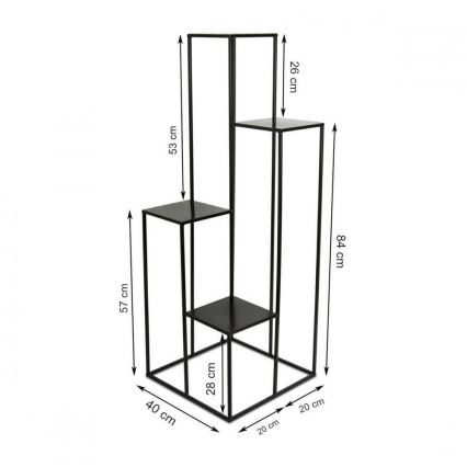 Flower stand 110x40 cm black