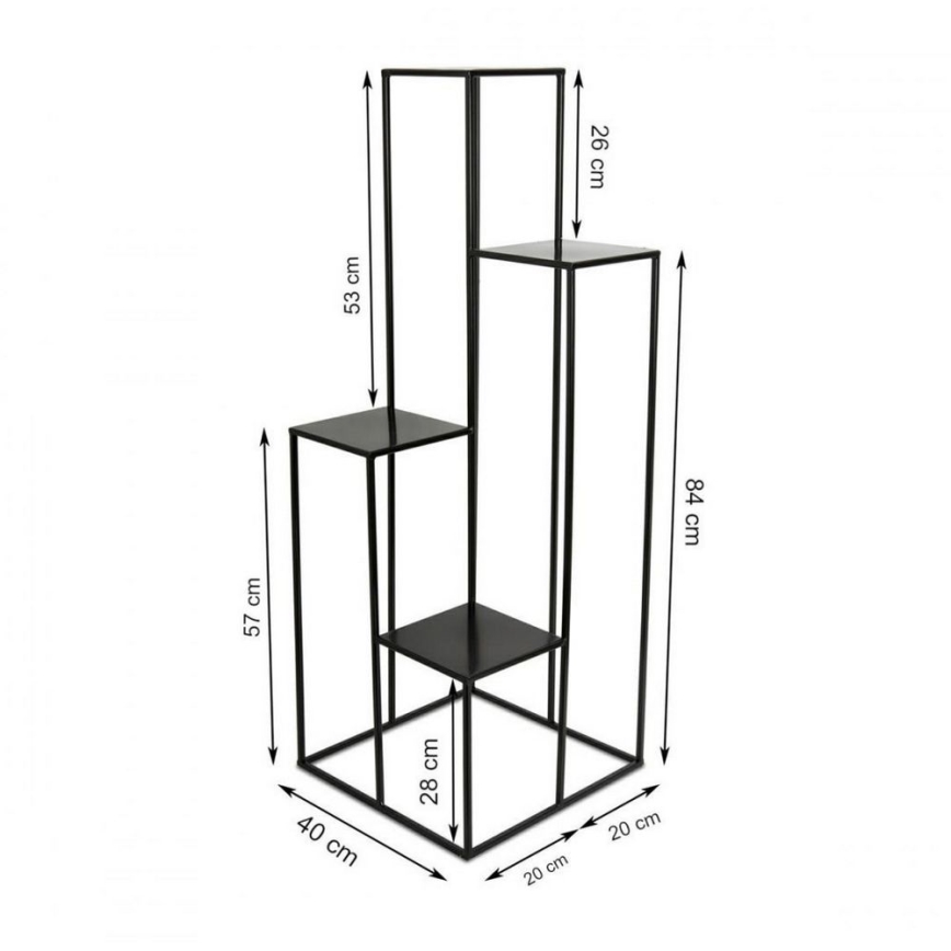 Flower stand 110x40 cm black
