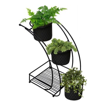 Flower stand 37x19 cm black/metal