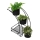Flower stand 37x19 cm black/metal