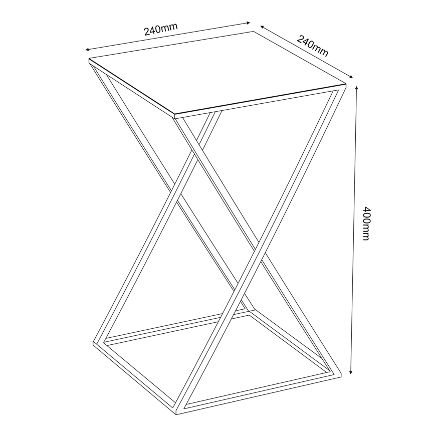 Flower stand 40x24 cm black