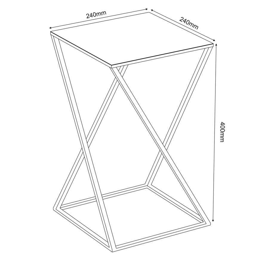Flower stand 40x24 cm black