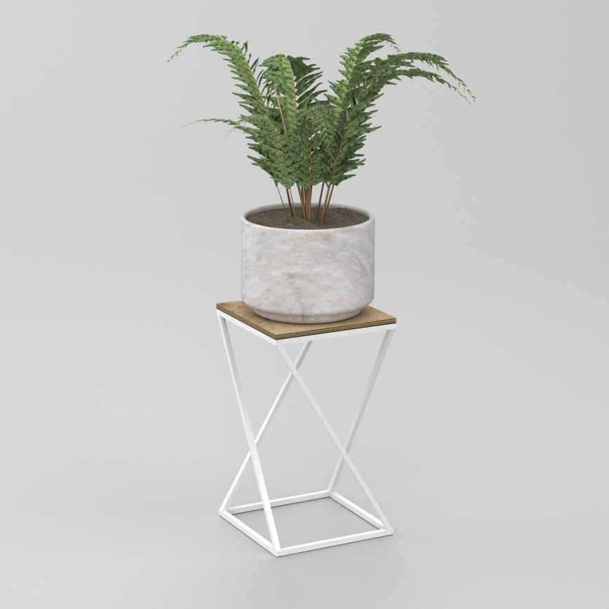 Flower stand 40x24 cm white