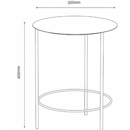 Flower stand 40x32 cm gold