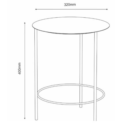 Flower stand 40x32 cm white