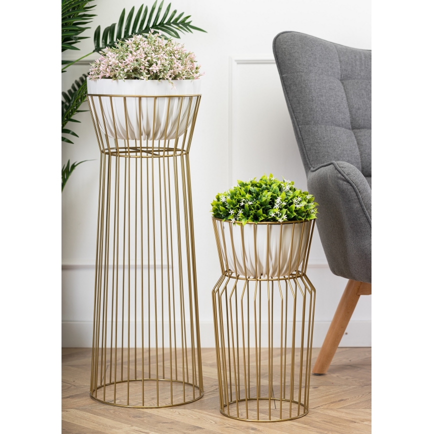 Flower stand 50x26 cm gold