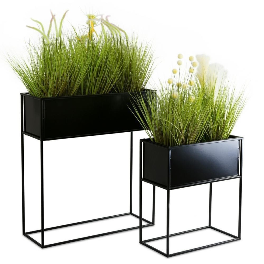 Flower stand 50x44 cm black