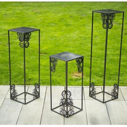 Flower stand 60x24 cm black
