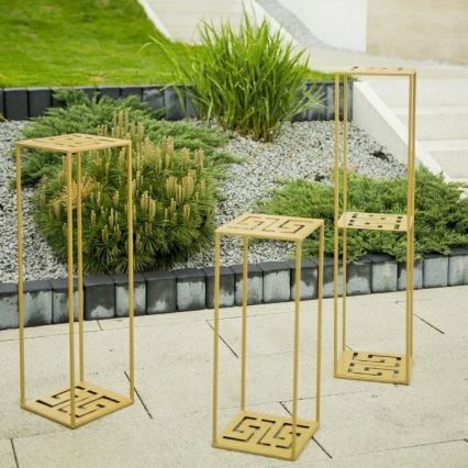 Flower stand 60x24 cm gold