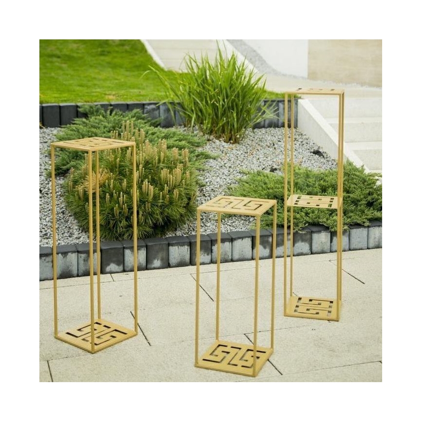 Flower stand 60x24 cm gold