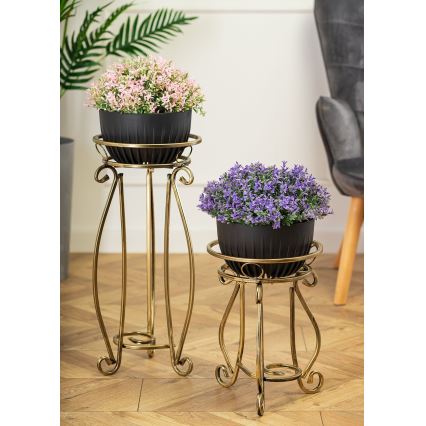 Flower stand 62x28 cm gold