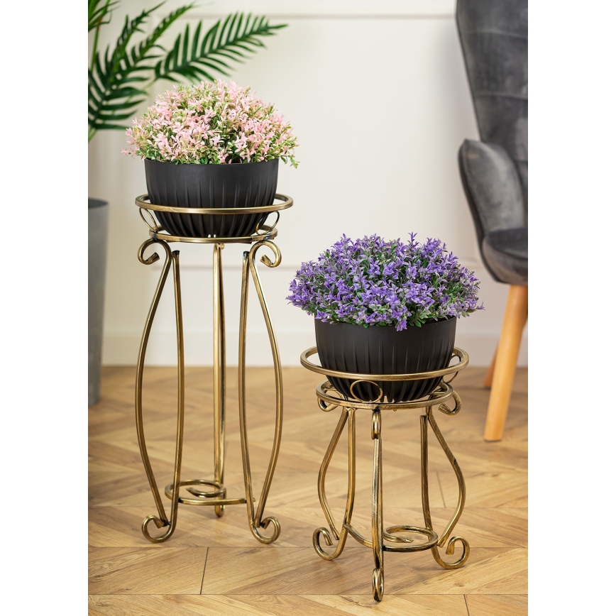 Flower stand 62x28 cm gold