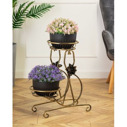 Flower stand 64x54 cm gold