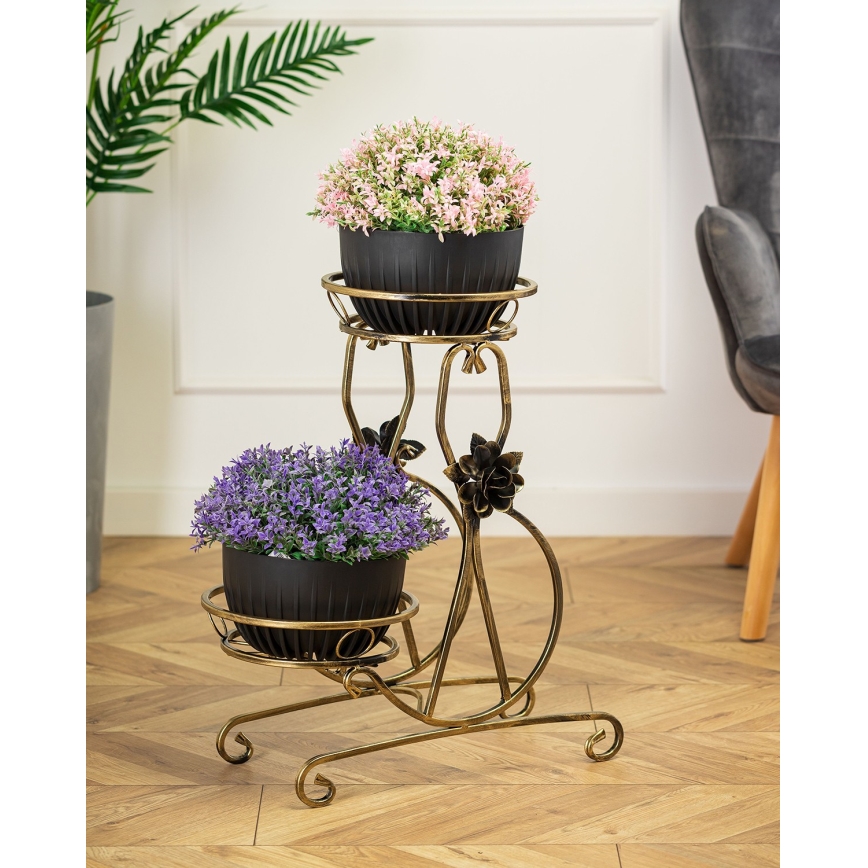 Flower stand 64x54 cm gold