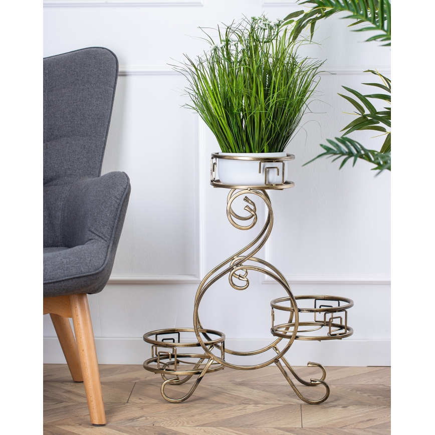 Flower stand 64x60 cm gold