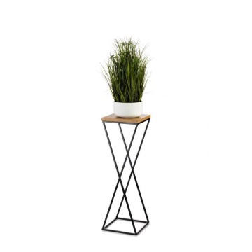 Flower stand 70x24 cm black/brown