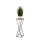 Flower stand 70x24 cm black/brown