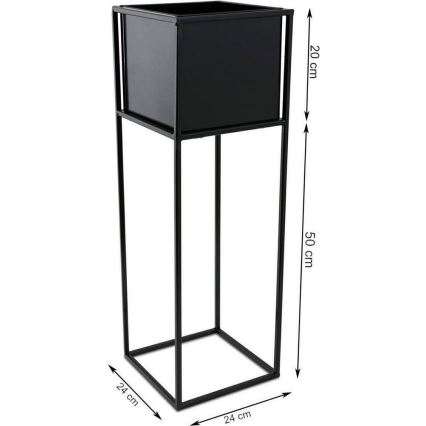 Flower stand 70x24 cm black