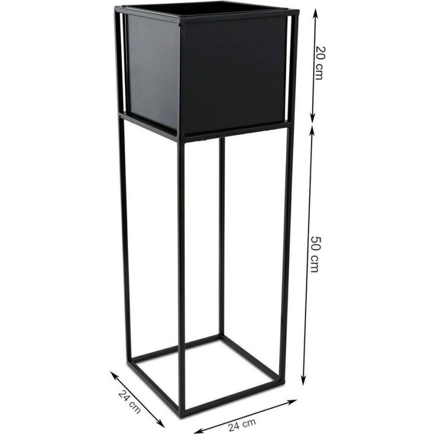 Flower stand 70x24 cm black