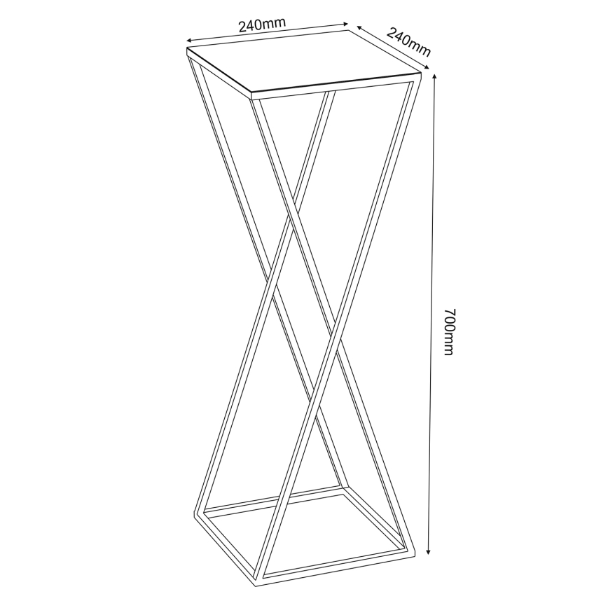 Flower stand 70x24 cm black