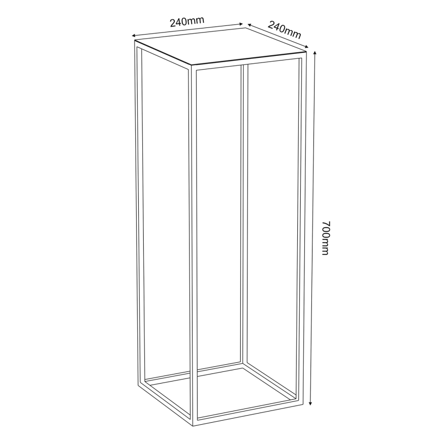Flower stand 70x24 cm black