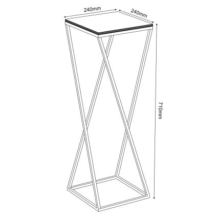 Flower stand 70x24 cm black
