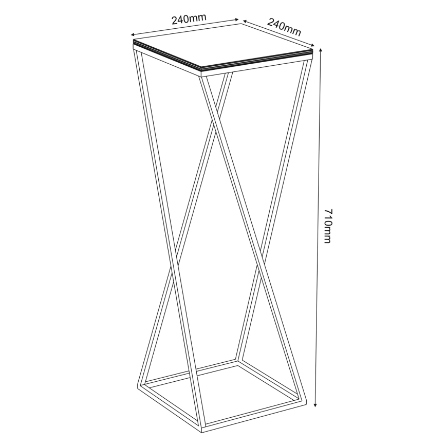 Flower stand 70x24 cm black