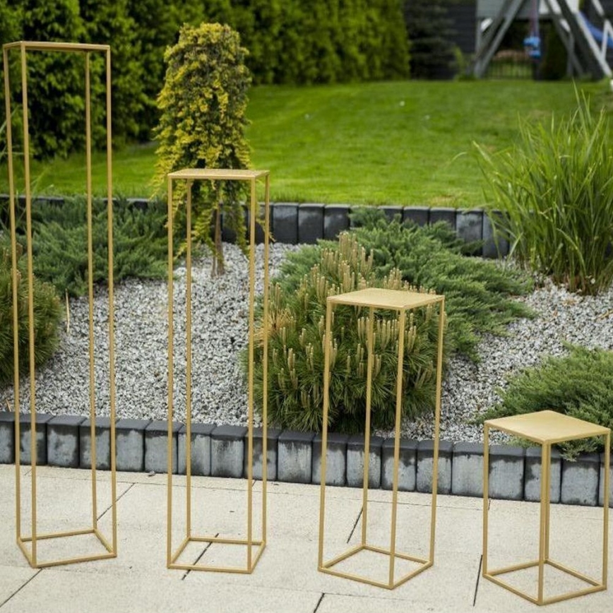 Flower stand 70x24 cm gold