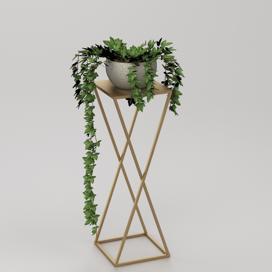 Flower stand 70x24 cm gold