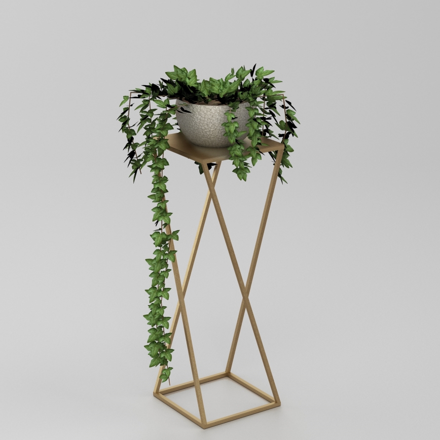 Flower stand 70x24 cm gold