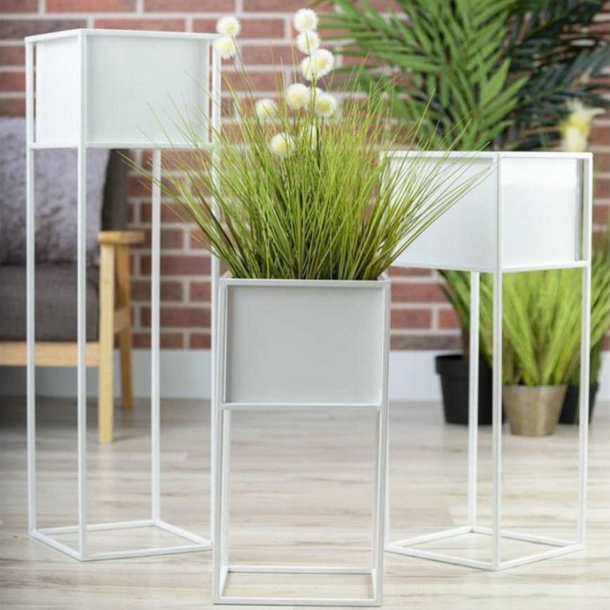 Flower stand 70x24 cm white