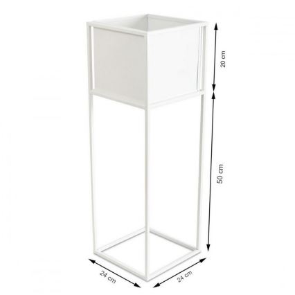 Flower stand 70x24 cm white