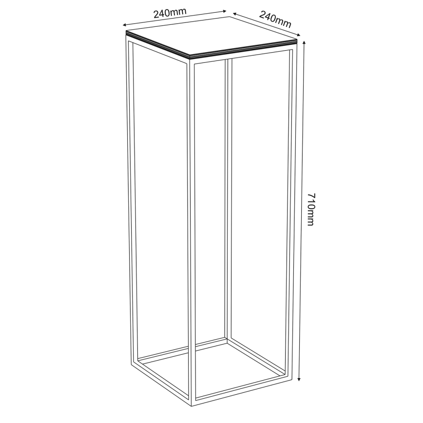 Flower stand 70x24 cm white