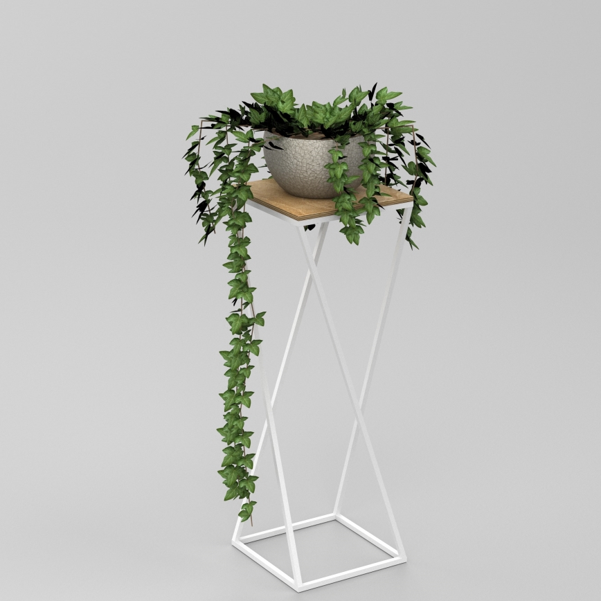 Flower stand 70x24 cm white