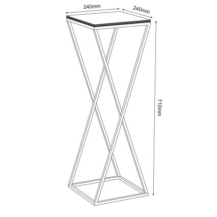 Flower stand 70x24 cm white